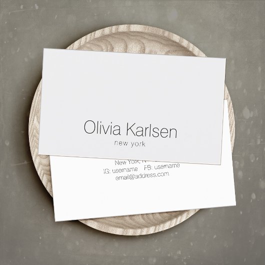 Einfach Beruflich Grau Modern Visitenkarte