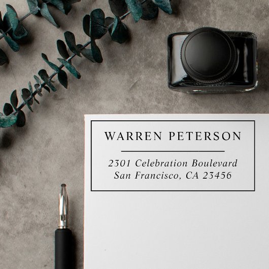 Einfach Beruflich | Individuelle Name und Rücksend Permastempel