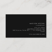 Einfach Beruflich Schlicht Visitenkarte (Rückseite)