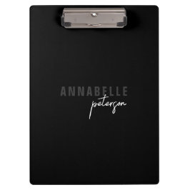 Einfach Beruflich Schwarz Minimalistisch Klemmbrett