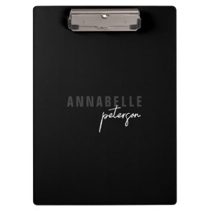 Einfach Beruflich Schwarz Minimalistisch Klemmbrett