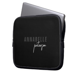 Einfach Beruflich Schwarz Minimalistisch Laptopschutzhülle
