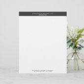 Einfach Beruflich Schwarz und Weiß Briefkopf (Stehend Vorderseite)