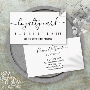 Einfach Beruflich Schwarz und Weiß Treuekarte