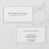 Einfach Beruflich Schwarz-weiß Minimalistisch Visitenkarte (Vorne/Hinten)