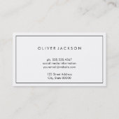 Einfach Beruflich Schwarz-weiß Minimalistisch Visitenkarte (Rückseite)