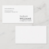 Einfach Beruflich Visitenkarte (Vorne/Hinten)