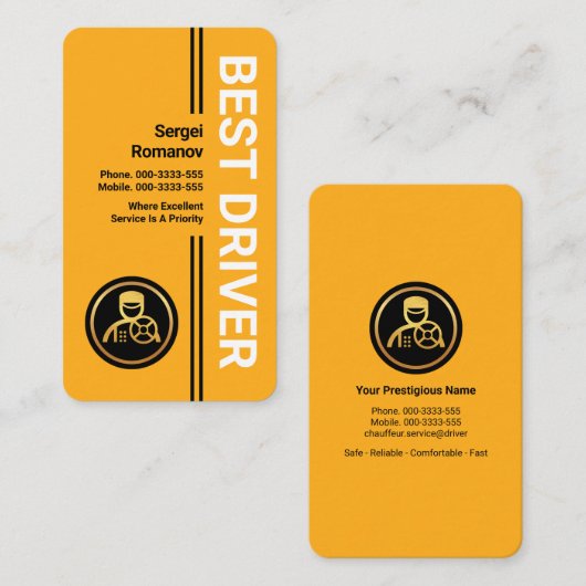Einfach Beruflicher Best-Treiber Visitenkarte (Vorne/Hinten)