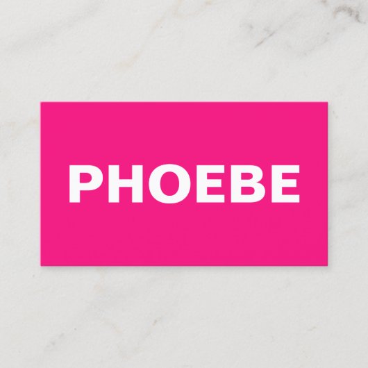 Einfach Beruflicher Fluo Pink Visitenkarte (Vorderseite)