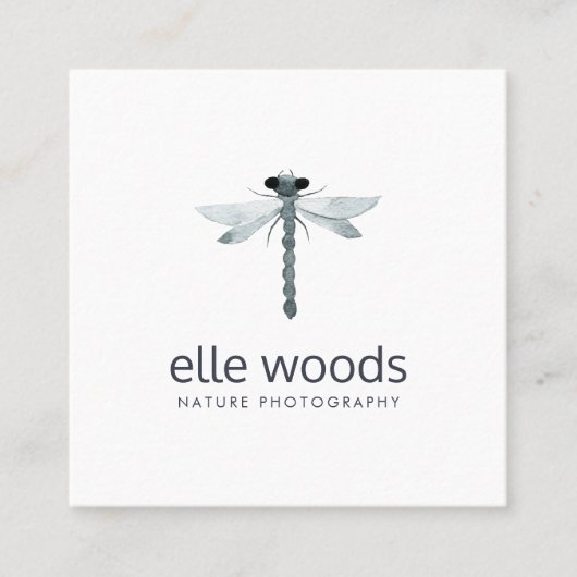 Einfach Beruflicher Naturfotograf Quadratische Visitenkarte (Vorderseite)