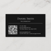 Einfach Beruflicher QR-Code Visitenkarte (Rückseite)