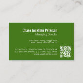 Einfach beruflicher QR-Code Visitenkarte (Rückseite)