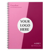 Einfach Berufliches, benutzerdefiniertes Rosa Notizblock (Vorderseite)