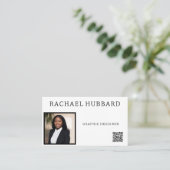 Einfach Berufliches Bild, Qr-Code Visitenkarte (Stehend Vorderseite)