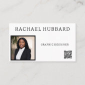 Einfach Berufliches Bild, Qr-Code Visitenkarte (Vorderseite)