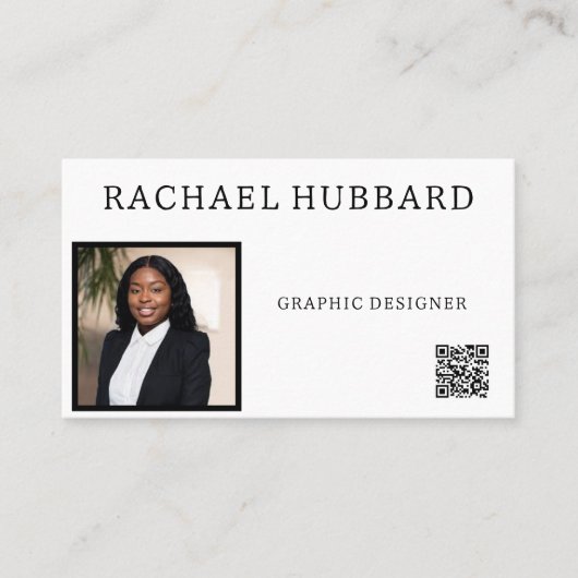 Einfach Berufliches Bild, Qr-Code Visitenkarte (Vorderseite)