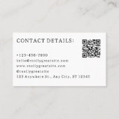 Einfach Berufliches Bild, Qr-Code Visitenkarte (Rückseite)
