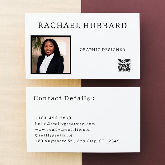 Einfach Berufliches Bild, Qr-Code Visitenkarte