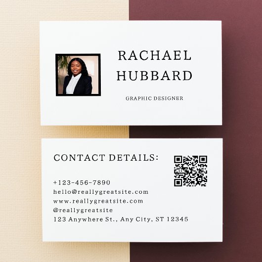 Einfach Berufliches Bild, Qr-Code Visitenkarte