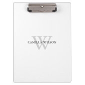 Einfach Berufliches Monogramm Personalisiert Klemmbrett (Vorderseite)