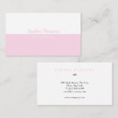 Einfach Berufliches Rosa und Weiß Visitenkarte (Vorne/Hinten)