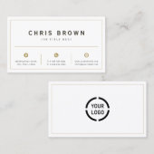 Einfach berufliches Schwarz-Gold-Prädikat Visitenkarte (Vorne/Hinten)