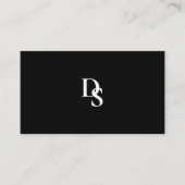 Einfach Berufliches Schwarz/Weiß mit QR-Code Visitenkarte (Vorderseite)