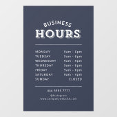 Einfach Berufliches Weiß zu Grauen Geschäftszeiten Fensteraufkleber (Blatt)