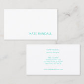 Einfach Berufliches Weißes Visitenkarte (Vorne/Hinten)