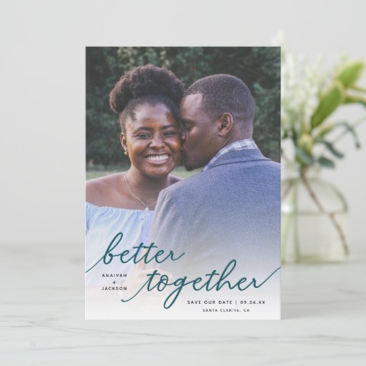 Einfach besser zusammen Skript Vollständiges Foto  Save The Date (Stehend Vorderseite)