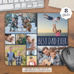Einfach BEST VATER EVENT 8 Foto Collage Navy Blue Mousepad<br><div class="desc">Erstellen Sie Ihr eigenes personalisiertes, benutzerdefiniertes Foto-Mauspad für den BEST VATER EVER mit dieser leicht hochzuladenden Collage-Vorlage für Fotos mit 8 Bildern in verschiedenen Formen und Größen, sowohl horizontal als auch vertikal, um eine große Vielfalt von Foto-Themen in Ihrer Auswahl von Text- und Hintergrundfarben (mit weißem auf marinebasischem Hintergrund dargestellt)....</div>