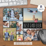 Einfach BEST VATER EVENT 8 FotoCollage Mousepad<br><div class="desc">Erstellen Sie Ihr eigenes personalisiertes, benutzerdefiniertes Foto-Mauspad für den BEST VATER EVER mit dieser leicht hochzuladenden Collage-Vorlage für Fotos mit 8 Bildern in verschiedenen Formen und Größen, sowohl horizontal als auch vertikal, um eine Vielzahl von Foto-Themen in Ihrer Auswahl von Text- und Hintergrundfarben (in Schwarz und Weiß dargestellt) zu berücksichtigen....</div>