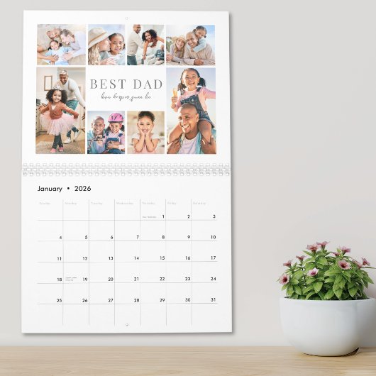 Einfach beste Dad-Fotocollage Kalender