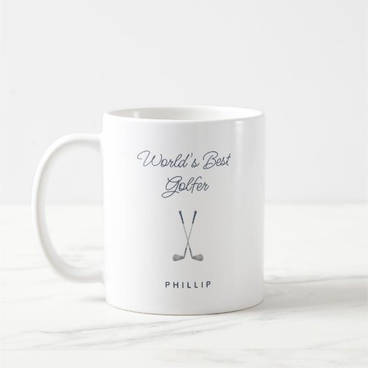 Einfach Bester Golfer der Welt Kaffeetasse (Links)