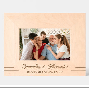 Einfach Bester Opa überhaupt Name Gravierter Holzr Geätzte Rahmen