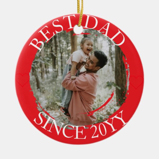Einfach bester Vater Frohe Weihnachten Keramik Ornament (Vorne)