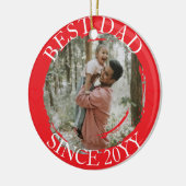 Einfach bester Vater Frohe Weihnachten Keramik Ornament (Links)