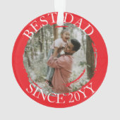 Einfach bester Vater Frohe Weihnachten Ornament (Rückseite)