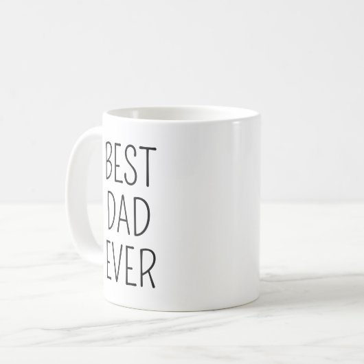 Einfach bester VATER je Elegante Keepake Kinder Fo Kaffeetasse (Vorderseite Links)