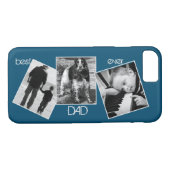 Einfach bester Vater je Schwarzweiß-FotoCollage Case-Mate iPhone Hülle (Rückseite (Horizontal))