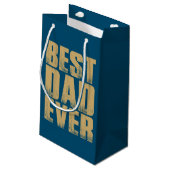 Einfach bester Vater je Vatertag| Geschenktasche Kleine Geschenktüte (Rückseite Schrägansicht)