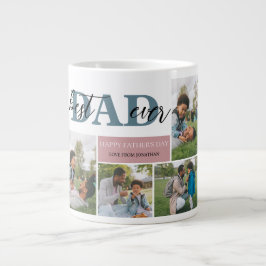 Einfach bester Vater je Vatertag Vater 4 Foto Jumbo-Tasse