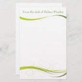 Einfach Bio Blume 5,5" x 8,5" Stationery Briefpapier (Vorne/Hinten)