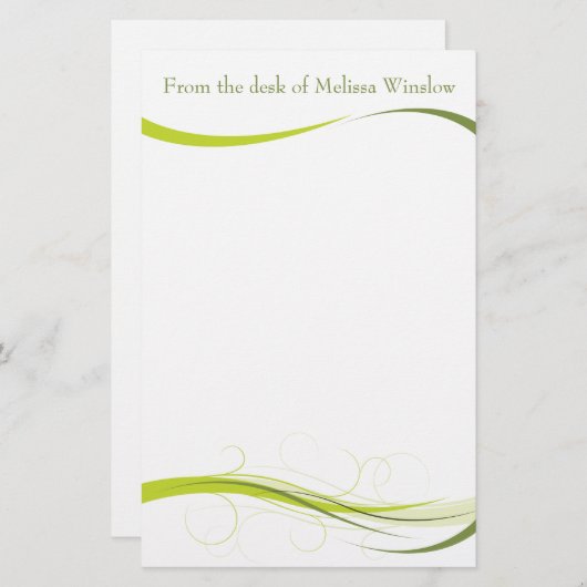 Einfach Bio Blume 5,5" x 8,5" Stationery Briefpapier (Vorne/Hinten)