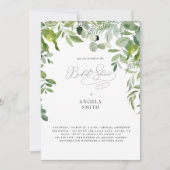 Einfach Bio Greenery Brautparty Einladung (Vorderseite)