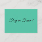 Einfach Biscay Green haben wir eine neue Adresse v Begleitkarte (Rückseite)