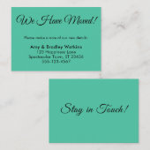 Einfach Biscay Green haben wir eine neue Adresse v Begleitkarte (Vorne/Hinten)