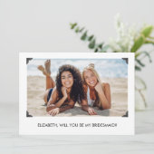 Einfach bist du meine Bridesmaid-Fotokarte (Stehend Vorderseite)
