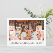 Einfach bist du meine Trauzeugin-Fotokarte (Stehend Vorderseite)