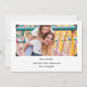 Einfach bist du meine Trauzeugin-Fotokarte (Rückseite)